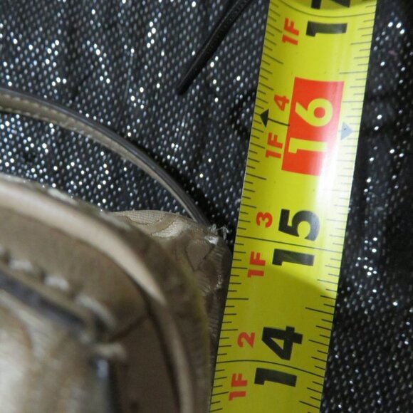 COACH Madison Op Art Fabric & Snakeskin Leather Turn Lock Flap Hobo Crossbody - Picture 14 of 16